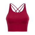 thumbnail image 2 of Women Bras Thin Shoulder Strap Shock-absorbing Running Fitness Bra Beautiful Back Sexy Yoga Gathering Sports Bra Wireless Bras for Women Red 2XL, 2 of 4