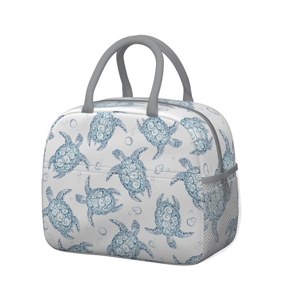 Lunch Bag Lunch Box for Women Reusable Insulated Lunch Bags,Water-Resistant Sea Turtle Cooler Lunch Tote Bag, Large Capacity for Work Travel Picnic