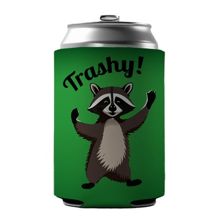 Raccoon Trashy Funny Drink Beer Soda Insulated Sleeve Holder Can Cooler Hugger