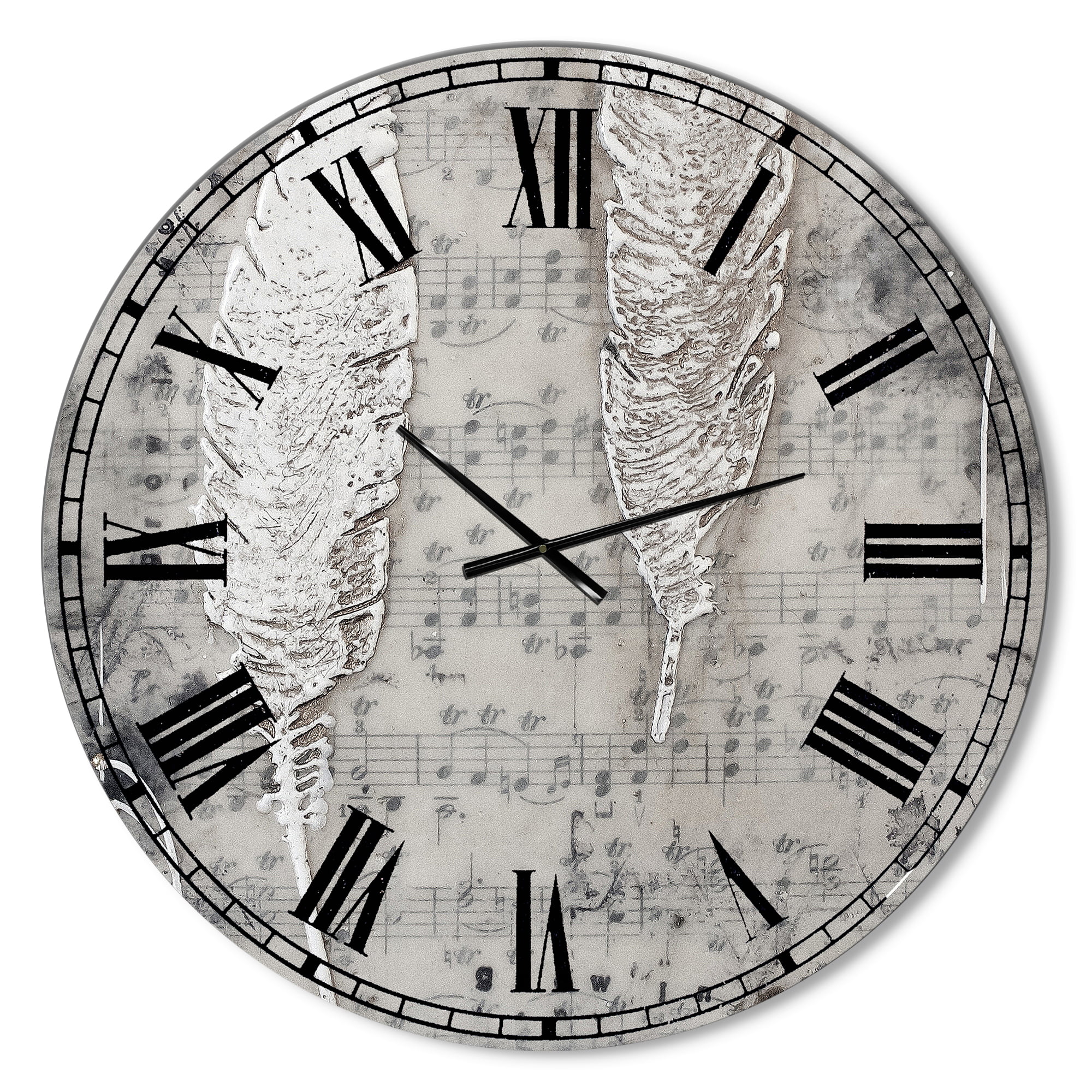 Butler Le Blanc Nickel Finish Wall Clock 6221365 Silver 