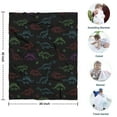 thumbnail image 4 of Neon Outline Dinosaurs Blanket,Comfortable Soft Lamb Wool Throw Blanket,All Season,Warm Lightweight Blankets for Sofa Bed Couch Living Room Chair,30"x40", 4 of 4