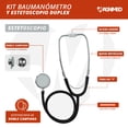 thumbnail image 5 of Kit Baumanómetro y Estetoscopio Profesional de Doble Campana con Estuche Pórtatil Color Gris, 5 of 5