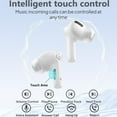 thumbnail image 3 of True Wireless Bluetooth Earbuds with Smart LED Display Charging Case , Bluetooth 5.3 Earbuds in-Ear TWS Stereo Headphones, IPX7 Waterproof in Ear Earphones, White, 3 of 8