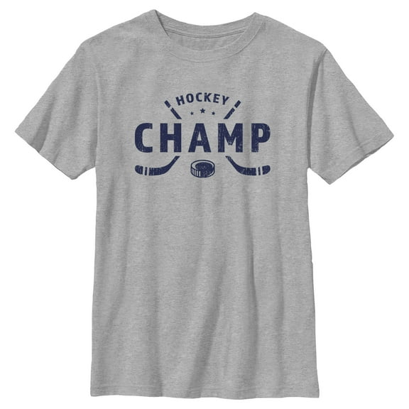 Boy's Lost Gods Hockey Champ  Graphic Tee Athletic Heather Large