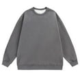 thumbnail image 2 of Momasggi Men's Fleece Lined Sweatshirt Big and Tall Long Sleeve Crewneck Pullover Tops Fall Winter Outdoor Warm Sweatshirts Dark Gray XL, 2 of 3