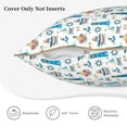 thumbnail image 5 of Zufioo Lighthouse And Sea Print Velvet Border Throw Pillow Cover, Zipper Throw Pillow Protector for Cushions Sofa Bedroom Home Decorations-16"x16", 5 of 8