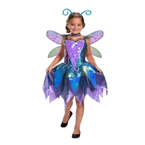 Dragonfly 4pc Halloween Costume for Children, Girls' Size S (6/6x), by Way to Celebrate