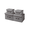 thumbnail image 1 of Cajas Organizadoras 4 Units De Tela Plegable C/ Tap Topon Belug Gris, 1 of 4