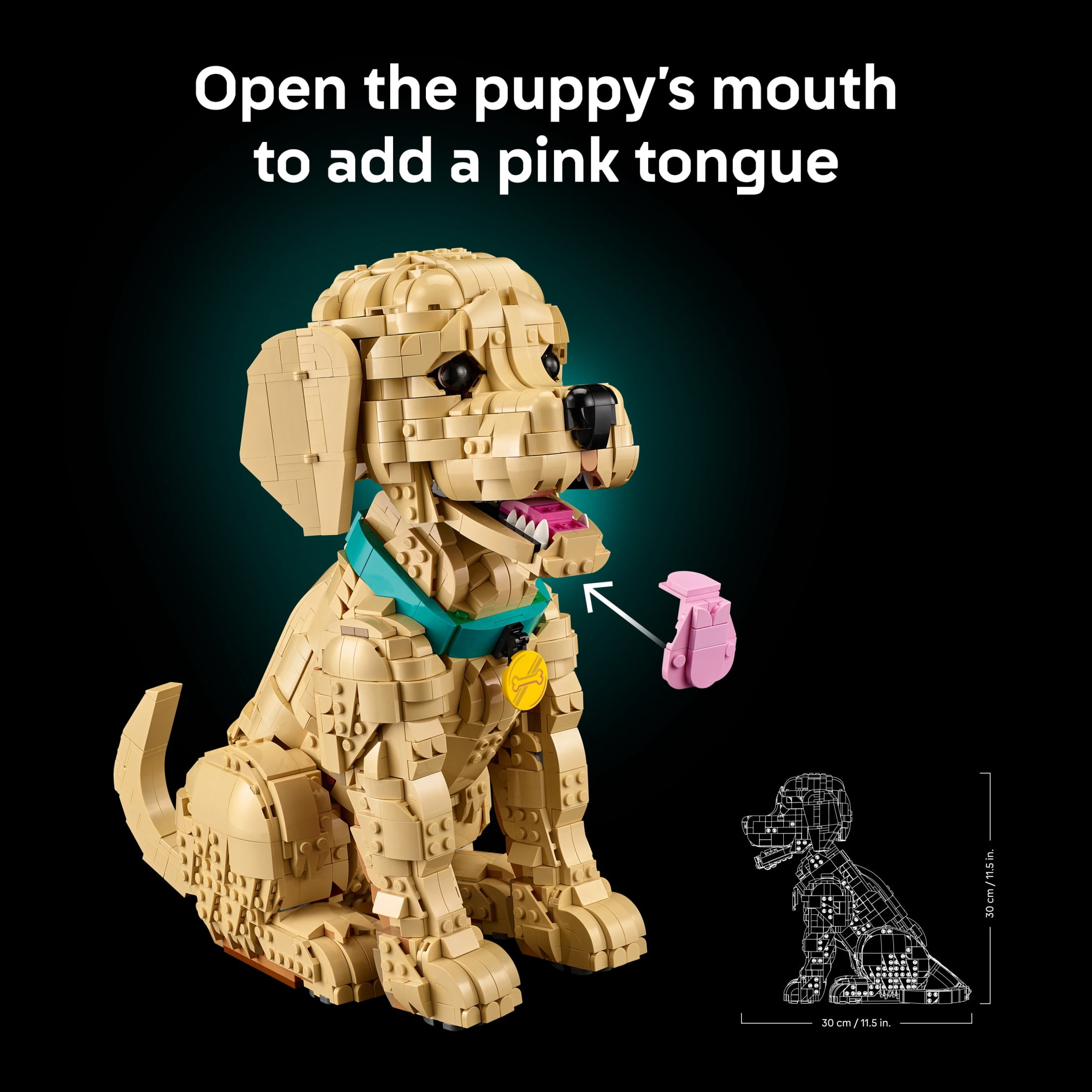 LEGO Icons Golden Retriever Puppy Building Set for Adults, Ages 18+ - Decor for Home, Bedroom, or Book Shelf - Gifts for Women & Men - Posable Dog Figure - 11384
