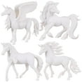 thumbnail image 1 of 4pcs White DIY Painting Unicorn Toys Paintable Unicorn Figurines Children Art Craft Toys, 1 of 3