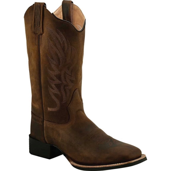 Old West Women's Broad Square Toe Cowboy Boots