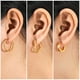 thumbnail image 2 of JeenMata - Juego de Regalo de 3 Pares de Pendientes para Mujer en Baño de Oro Amarillo, Paquete Múltiple, Ligeros, Pendientes Tipo Aro con Forma de Huggies para Uso Diario en la Oficina, 2 of 5