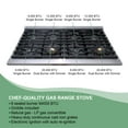 thumbnail image 6 of Akicon 48" Slide-in Freestanding Professional Style Gas Range with 6.7 Cu. Ft. Oven, 8 Burners, Convection Fan, Cast Iron Grates. Stainless Steel, 6 of 8