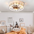 thumbnail image 3 of Ceiling Fans with Lights,Low Profile Indoor Ceiling Fan with Light and Remote Control,Flush Mount,6 Speeds Reversible Blades Modern Ceiling Fan for Bedroom Living Room, 3 of 9