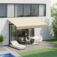 thumbnail image 2 of Outsunny Auvent Rétractable Manuel 10 Pieds x 8 Pieds avec Manivelle, Beige, 2 of 10