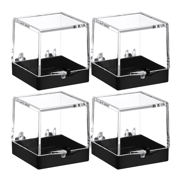 MIANGASTORE 4pcs Clear Specimen Display Boxes Specimen Containers Reusable Sample Storage Boxes