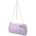 thumbnail image 2 of Elegant Evening Clutch Pleated Satin Bridal Purse Party Prom Banquet Handbag Shoulder Bag, 2 of 5