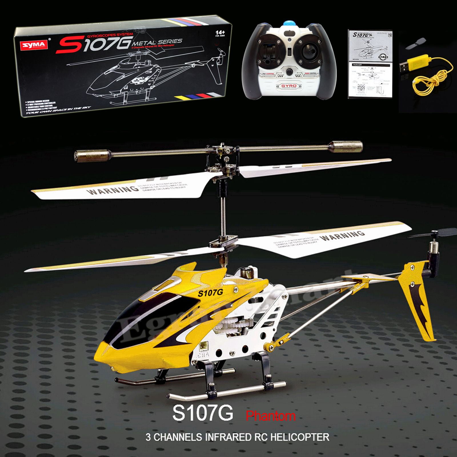 Syma S107G 3.5CH RC Helicopter Phantom Metal Mini Remote Control Helicopter GYRO 
