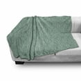 thumbnail image 3 of Green Soft Flannel Fleece Throw Blanket, Vintage Style Victorian Garden Pattern Antique Design Old Fashion Ornaments, Cozy Plush for Indoor and Outdoor Use, 50" x 60", Turquoise Seafoam, by Ambesonne, 3 of 6