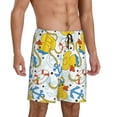 thumbnail image 2 of Kdxio Ducks and Anchors Print Mens Sleep Shorts Bottoms Soft Comfy Pajama Wear Pants with Drawstring Pockets, 2 of 7