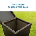 thumbnail image 5 of Hearth & Harbor 35 Gallon Outdoor Trash Can with Lid, Hideaway Wicker Rattan Garbage Can, Brown, 5 of 7