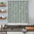 thumbnail image 5 of Sage Green Sheer Curtains 54 Inches Long, Vintage Minimalist Lines Abstract Art Light Filering Curtains, Breathable Simi Curtain Privacy Drapes for Kitchen Bathroom Nursery Small Window Treatment, 5 of 9
