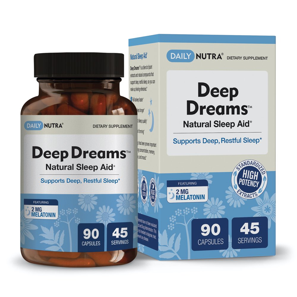 Deep Dreams Natural Sleep Aid by DailyNutra Deep, Restful Sleep