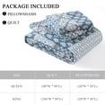 thumbnail image 5 of SahSahCasa King Size Quilt Set - 100% Cotton Farmhouse Floral King Quilt Set, Lightweight Quilted Bedspread Reversible Comforter, Blue Grey Quilt Bedding Set All Season, 3 Pieces, 5 of 7