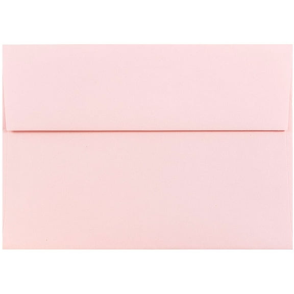 JAM Paper A7 Envelopes, 5 1/4 x 7 1/4, Baby Pink, 25/Pack