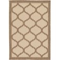 thumbnail image 1 of Unique Loom Trellis Collection Lattice Border Transitional Indoor and Outdoor Flatweave Area Rug, 2' 2" x 3', Brown/Beige, 1 of 5
