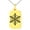 Gold, variant on Rose Gold Stainless Steel Crystallized Evergreen Snowflake Engraved Small Rectangle Dog Tag Charm Pendant Necklace