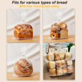 thumbnail image 3 of 100 bolsas de pan con refuerzo inferior con corbatas, bolsas de celofán impresas transparentes para pan casero o panadería, 3 of 4