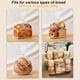 thumbnail image 3 of 100 bolsas de pan con refuerzo inferior con corbatas, bolsas de celofán impresas transparentes para pan casero o panadería, 3 of 4