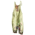 thumbnail image 2 of Womens Printed Jumpsuits Overalls Wide Leg Casual Summer Outfits Linen Rompers Jumpers Sleeveless Straps 2025 Clothes Mint Green M, 2 of 5