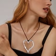 thumbnail image 6 of Necklace for Women, Long Boho Necklace, Bohemian Vintage Necklace Braided, Jewelry with Adjustable Leather Cord-A&34.6 Length Cord, 6 of 8