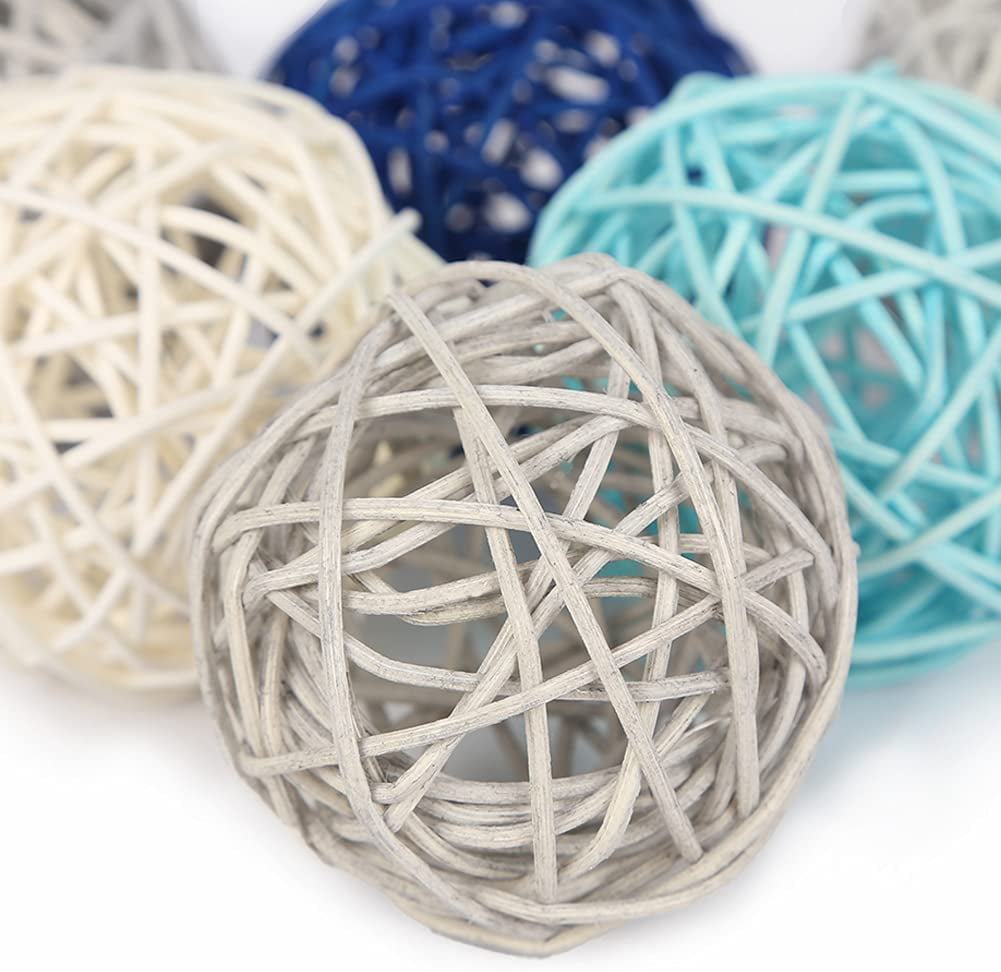 Buy DomeStar Large Rattan Balls, 16PCS 2.8 Inches Wicker Balls