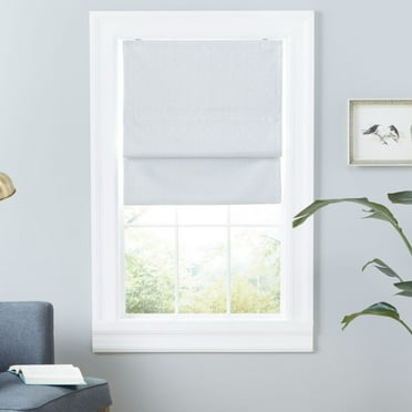 Exclusive Home Esme Total Blackout Roman Shade, 34"x64", White