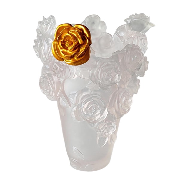 GRANDE DE CRISTAL Central de mesa moderna Quemador de incienso para la mesa de la mesa de café Inicio Flor dorada