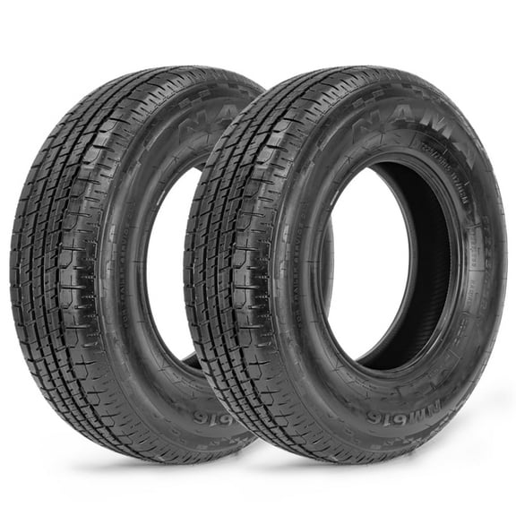 NAMA Set of 2 NM616 Semi-Steel Trailer Tires 205/75R15 10 Ply Heavy Duty Trailer Tires  Load Range E