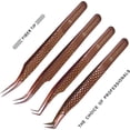thumbnail image 4 of BEAUTICS Alishba Beauty Eyelash Extension Tweezers, Precision Fiber Tip Grip Japanese Stainless Steel Profiessional (Set of 4 Eyelash Tweezer) (ROSE GOLD), 4 of 7