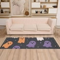 thumbnail image 2 of Yayeee Runner Rug for Bedroom 2'x6' Machine Washable Hallway Non Slip Mat, Orange Halloween Ghosts, 2 of 8