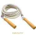 thumbnail image 4 of Eigraketly Cuerda de saltar deportiva de 5/7/10m, cuerda de saltar de cáñamo de algodón, mango de madera, cuerda de saltar duradera, cuerda de Fitness Accesorios para máquinas de ejercicios blanco 7m, 4 of 6