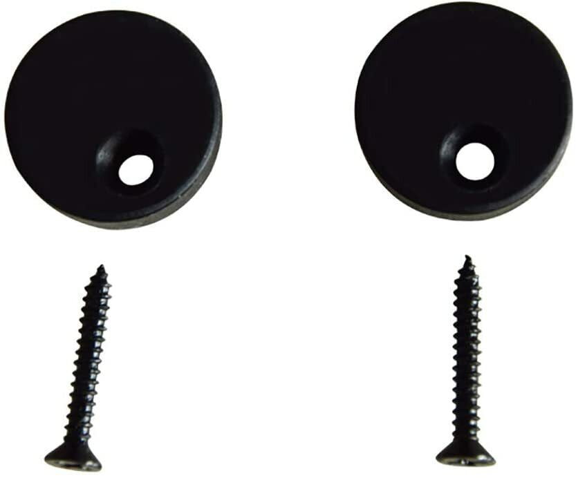 YaSaLy 2pc Sliding Barn Door Hardware Set Black Antijump Disk Block