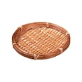 thumbnail image 3 of Bandeja de almacenamiento, cesta tejida, recogedor redondo, cesta de pan para verduras, bandeja para servir, cesta de frutas para gabinete, cocina, 13cm, 3 of 9