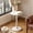 White, variant on Solid Round Pedestal Side Table, End Table for Living Room Bedroom, Heavy-Duty Antique Accent Table for Corner Spaces, Small Bedside Nightstand, 5-Min Assembly, White
