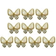 thumbnail image 3 of dianhelloya Nail Art Supplies 10Pcs Nail Art Decors Shining Butterfly Shape Exquisite DIY Nail Art Alloy 3D Butterfly Nail Art Decorations Manicure for Nail Salon (E), 3 of 8