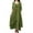 A0744-Green, variant on QUINDOS Dresses for Women Sundress Half Sleeve Crew Neck Casual Plus Size Dresses Summer Cotton Linen Solid Color Two Piece Long Midi Dresses for Women