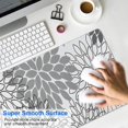 thumbnail image 4 of Long Mouse Pads for Desk,Black Floral and Petal Pattern Desk Mats on Top Of Desks, Desk Mouse Pad Extra Large with 3mm Non-Slip Base and Stitched Edge for Gaming,Office,Work,Home 31.5"x11.8", 4 of 6