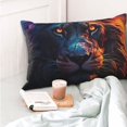 thumbnail image 4 of Balery Forest Cool Lion Funda de Cojín Estampada, Regalos para Mujeres, Regalos de Amor para Ella, Regalos para Novia o Esposa, Funda de Almohada-14"x20", 4 of 6