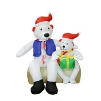 Northlight Inflatable Polar Bear Family Christmas Yard Inflatable, 48"
